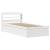 Cadru de pat cu tăblie, alb, 90x200 cm, lemn masiv de pin GartenMobel Dekor