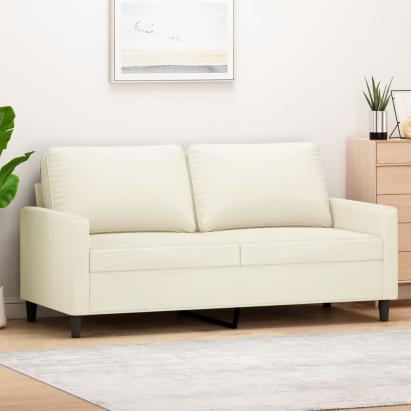 Canapea cu 2 locuri, crem, 140 cm, catifea GartenMobel Dekor