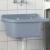 Chiuvetă lavoar pentru montare pe perete gri 50x35x24 cm rășină GartenMobel Dekor
