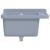 Chiuvetă lavoar pentru montare pe perete gri 50x35x24 cm rășină GartenMobel Dekor