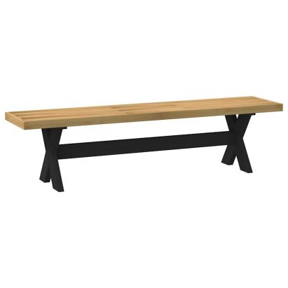 Bancă de sufragerie NOAIN picioare în formă X lemn masiv de pin GartenMobel Dekor