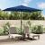 Umbrelă de soare cu stâlp metalic, albastru azur, 300x200 cm GartenMobel Dekor