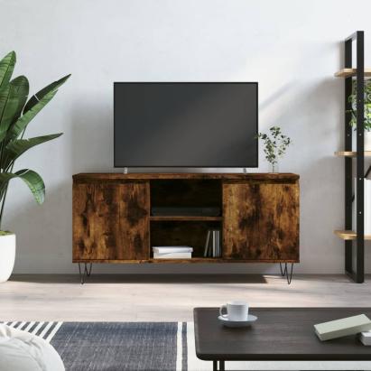 Comodă TV, stejar fumuriu, 104x35x50 cm, lemn compozit GartenMobel Dekor