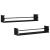 Rafturi de perete cu bare, 2 buc, negru, 80x16x14 cm GartenMobel Dekor