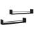 Rafturi de perete cu bare, 2 buc, negru, 80x16x14 cm GartenMobel Dekor