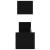 Rafturi de perete cu bare, 2 buc, negru, 80x16x14 cm GartenMobel Dekor