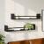 Rafturi de perete cu bare, 2 buc, negru, 80x16x14 cm GartenMobel Dekor