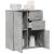 Dulap, gri beton, 60x31x70 cm, lemn prelucrat GartenMobel Dekor