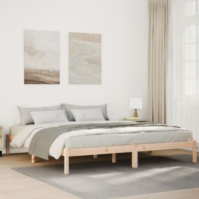 Cadru pat foarte lung fără saltea, 180x210 cm, lemn masiv pin GartenMobel Dekor