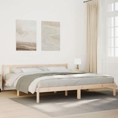 Cadru pat foarte lung fără saltea, 180x220 cm, lemn masiv pin GartenMobel Dekor