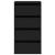 Dulap colț cu sertare negru 40x41x76 cm lemn prelucrat GartenMobel Dekor