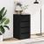Dulap colț cu sertare negru 40x41x76 cm lemn prelucrat GartenMobel Dekor