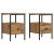 Noptiere, 2 buc., stejar artizanal, 34x36x50 cm, lemn prelucrat GartenMobel Dekor