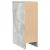 Noptiera cu sertar gri beton 20x36x60 cm GartenMobel Dekor