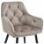 Scaun stil fotoliu bucatarie/living, Artool, York, catifea, metal, bej inchis si negru, 56x62x83.5 cm GartenVIP DiyLine