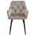 Scaun stil fotoliu bucatarie/living, Artool, York, catifea, metal, bej inchis si negru, 56x62x83.5 cm GartenVIP DiyLine