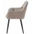 Scaun stil fotoliu bucatarie/living, Artool, York, catifea, metal, bej inchis si negru, 56x62x83.5 cm GartenVIP DiyLine