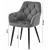 Scaun stil fotoliu bucatarie/living, Artool, York, catifea, metal, bej inchis si negru, 56x62x83.5 cm GartenVIP DiyLine