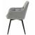Scaun stil fotoliu bucatarie/living, Artool, York, rotativ, catifea, metal, gri argintiu si negru, 56x61x84 cm GartenVIP DiyLine