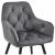 Scaun stil fotoliu bucatarie/living, Artool, York, rotativ, catifea, metal, gri inchis si negru, 56x61x84 cm GartenVIP DiyLine