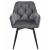Scaun stil fotoliu bucatarie/living, Artool, York, rotativ, catifea, metal, gri inchis si negru, 56x61x84 cm GartenVIP DiyLine