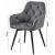 Scaun stil fotoliu bucatarie/living, Artool, York, rotativ, catifea, metal, gri inchis si negru, 56x61x84 cm GartenVIP DiyLine