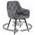 Scaun stil fotoliu bucatarie/living, Artool, York, rotativ, catifea, metal, gri inchis si negru, 56x61x84 cm GartenVIP DiyLine