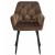 Scaun stil fotoliu bucatarie/living, Artool, York, catifea, metal, maro si negru, 56x62x83.5 cm GartenVIP DiyLine