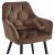 Scaun stil fotoliu bucatarie/living, Artool, York, catifea, metal, maro si negru, 56x62x83.5 cm GartenVIP DiyLine