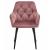 Scaun stil fotoliu bucatarie/living, Artool, York, catifea, metal, roz si negru, 56x62x83.5 cm GartenVIP DiyLine