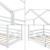 Pat Copii Selena tip Casuta Montessori cu Protectie Impotriva Caderilor, Dimensiuni 200x90cm, Lemn de Brad, Alb