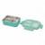 Recipient dreptunghiular pentru alimente Bento din oțel inoxidabil "We Care", turcoaz 800ml FitLine Training