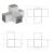 Conector de grindă, formă X, 101 x 101 mm, metal galvanizat GartenMobel Dekor