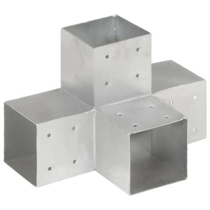 Conector de grindă, formă X, 101 x 101 mm, metal galvanizat GartenMobel Dekor