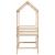 Pat etajat cu scară și acoperiș, alb, 90x190 cm, lemn masiv pin GartenMobel Dekor