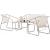 Set mobilier gradina/terasa, bej, otel, textil, 1 masa, 2 scaune, 1 canapea, Soffi GartenVIP DiyLine