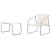 Set mobilier gradina/terasa, bej, otel, textil, 1 masa, 2 scaune, 1 canapea, Soffi GartenVIP DiyLine