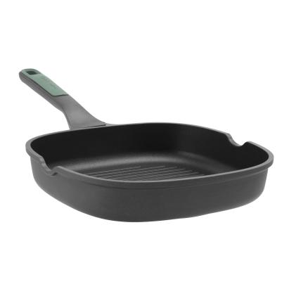 Tigaie Grill BergHOFF Forest, 26 cm, 2.1L, Aluminiu, Negru/Verde HighLine Cooking
