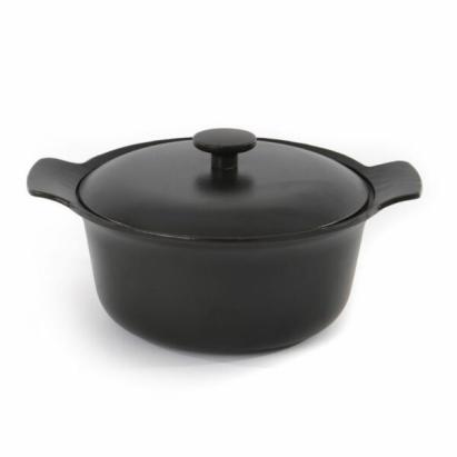Cratita BergHOFF, 24 cm, 4.2L, capac, Fontă, Negru HighLine Cooking