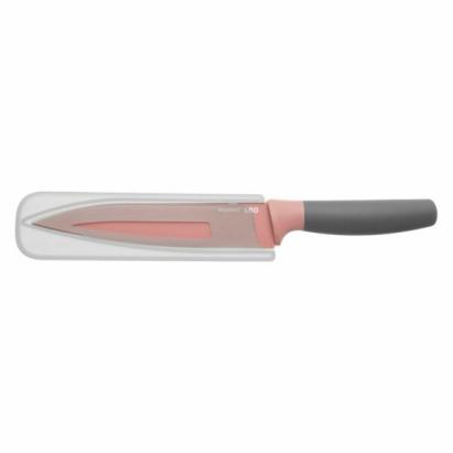 Cutit de tranșat BergHOFF, 19 cm, teacă de protecție, Oțel, Roz HighLine Cooking