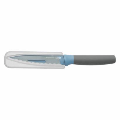 Cutit utilitar BergHOFF, 11.5 cm, zimțat, teacă de protecție, Oțel, Albastru HighLine Cooking