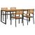 Set mobilier de grădină, 5 piese, lemn masiv de acacia și metal GartenMobel Dekor