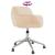 Scaun de birou pivotant, crem, material textil GartenMobel Dekor