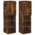 Comode TV cu lumini LED, 2 buc., stejar fumuriu, 30,5x30x102 cm GartenMobel Dekor