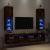 Comode TV cu lumini LED, 2 buc., stejar fumuriu, 30,5x30x102 cm GartenMobel Dekor