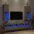 Comode TV cu lumini LED, 2 buc., gri sonoma, 30,5x30x102 cm GartenMobel Dekor
