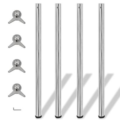 Picioare de masă reglabile în înălțime, crom, 1100 mm, 4 buc. GartenMobel Dekor