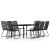 Set mobilier de grădină, 9 piese, negru GartenMobel Dekor