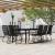 Set mobilier de grădină, 9 piese, negru GartenMobel Dekor
