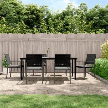 Set mobilier de grădină cu perne, 7 piese, poliratan și oțel GartenMobel Dekor